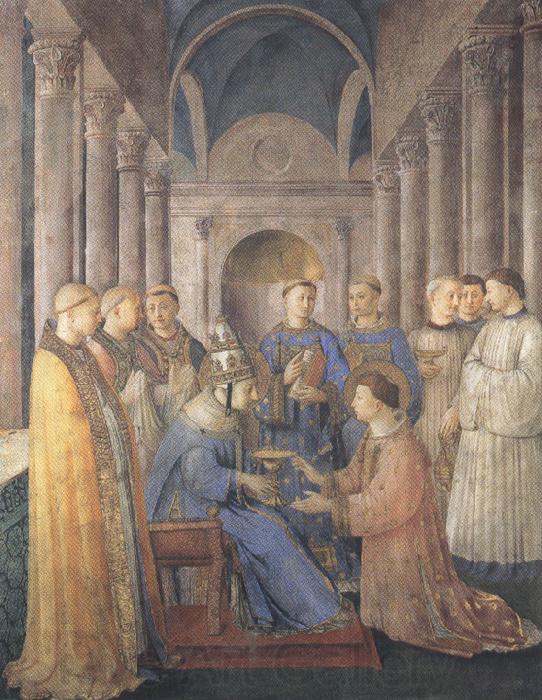Sandro Botticelli Fra Angelico,Ordination of St Lawrence (mk36) Spain oil painting art